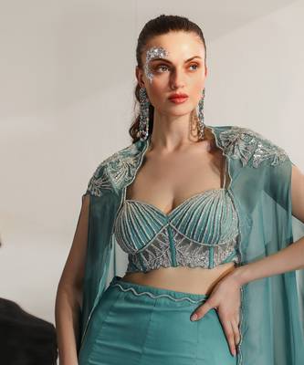 Tiffany blue sirena skirt set 3