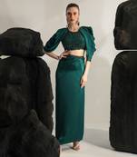 Emerald green sea urchin skirt set