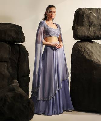 Heather purple amphitrite skirt set 1