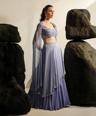 Heather purple amphitrite skirt set 2