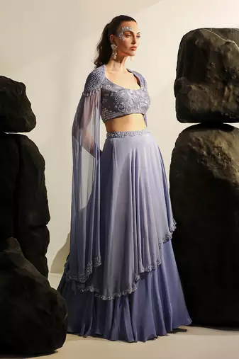 Heather purple amphitrite skirt set