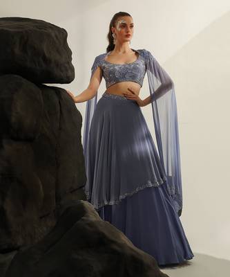 Heather purple amphitrite skirt set 4