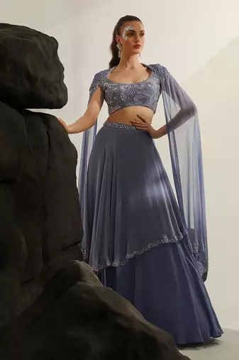 Heather purple amphitrite skirt set