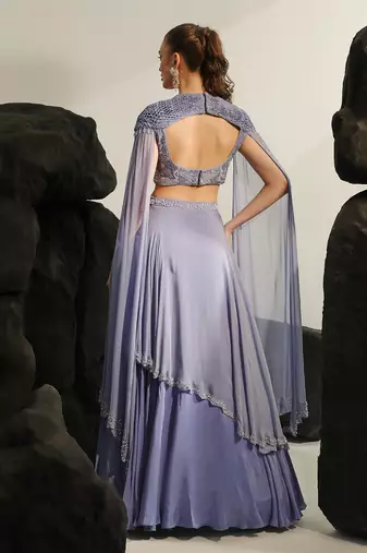 Heather purple amphitrite skirt set