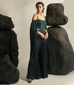 Deep bluish green cleodora jumpsuit