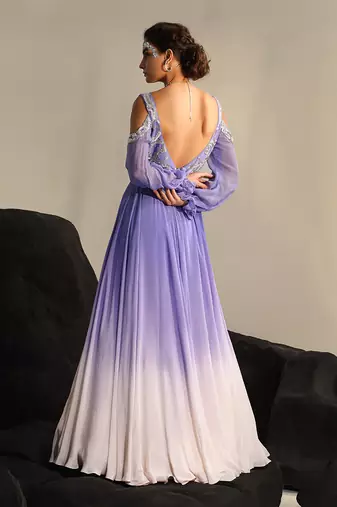 Orchid purple attina gown