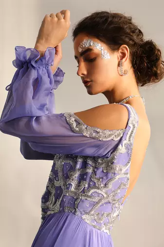 Orchid purple attina gown