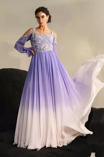 Orchid purple attina gown