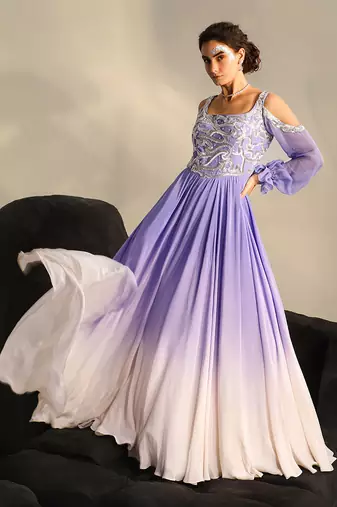 Orchid purple attina gown