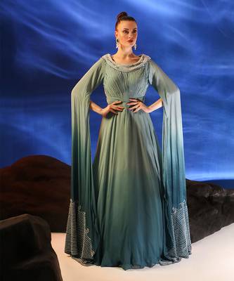 Jungle mist blue darya gown 1