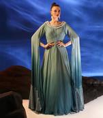 Jungle mist blue darya gown