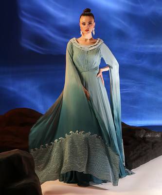 Jungle mist blue darya gown 2