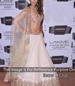 Ileana D'Cruz White Bollywood Style Lehenga Saree