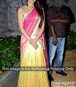 Kajal Agarwal Yellow Net Bollywood Lehenga choli