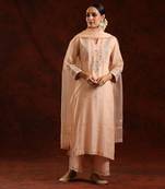 Blush pink chanderi tissue kurta set