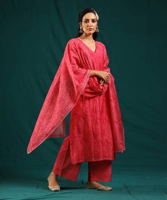 Hot pink kurta set 2