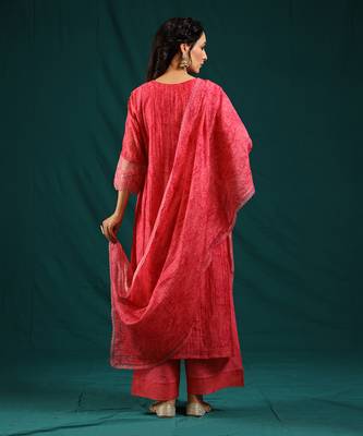 Hot pink kurta set 3