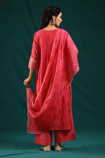 Hot pink kurta set