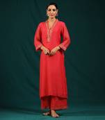 Red kurta set