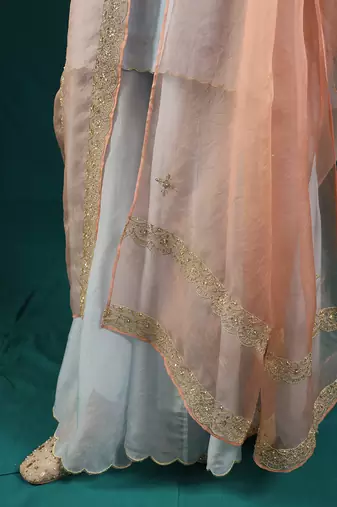 Ice blue chanderi silk kurta set