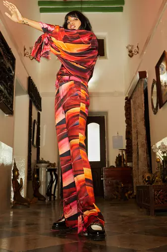 Crimson pant set
