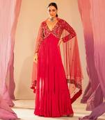 Rani pink anarkali set