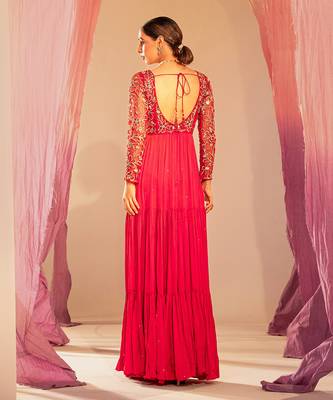 Rani pink anarkali set 2