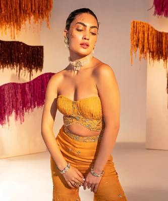 Yellow ghararar set 4