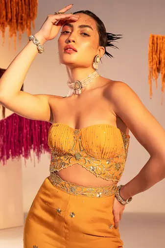 Yellow ghararar set