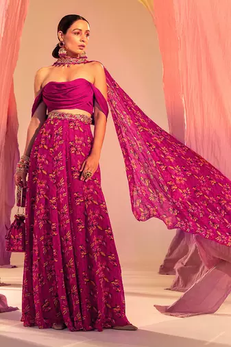 Purple palazzo set