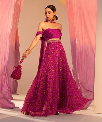 Purple palazzo set 3