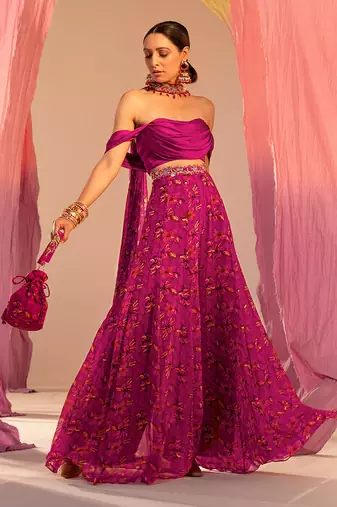 Purple palazzo set