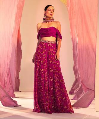 Purple palazzo set 4