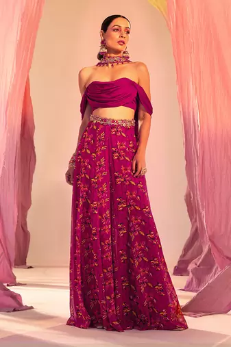 Purple palazzo set