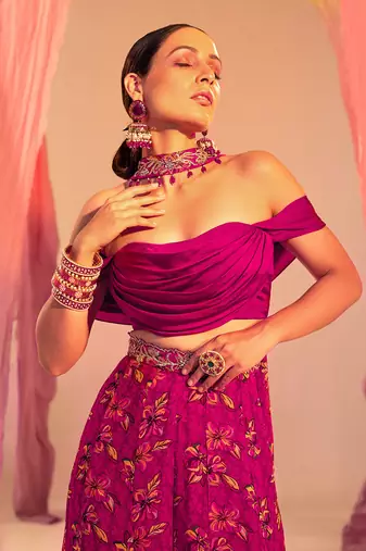 Purple palazzo set