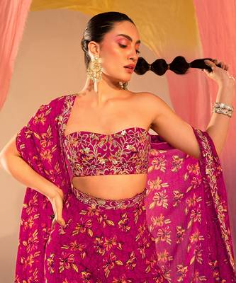 Purple georgette pant set 4