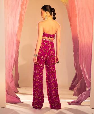 Purple georgette pant set 5