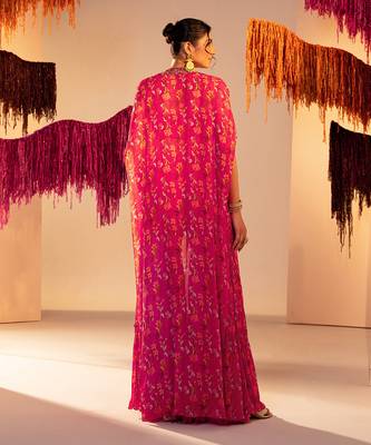 Rani pink georgette pant set 2