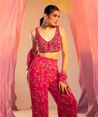 Rani pink pant set 1