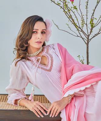 Seenu pink kurta set 3