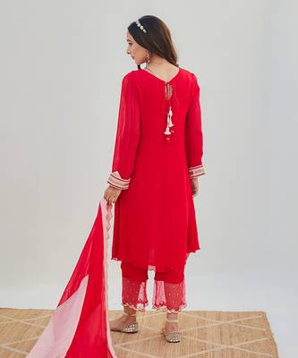 Parul red kurta set 5