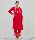 Umang red kurta set