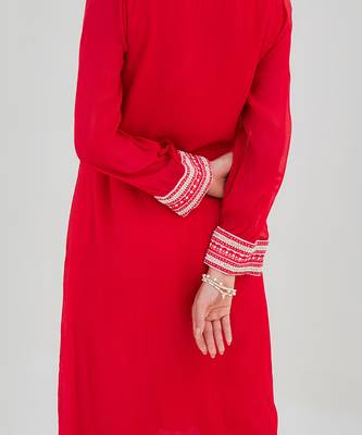 Umang red kurta set 3