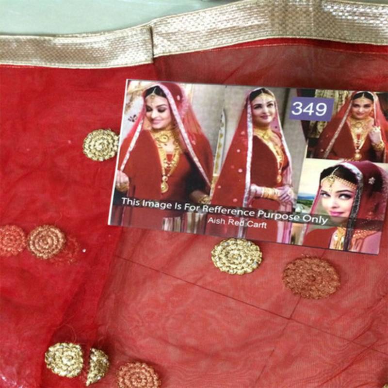 Aishwarya Rai Red Bollywood Lehenga Saree