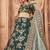 Eye Catching Teal Gold Dori, Matte Sequins Embroidered Bangalory Silk lehenga choli for bride