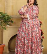 Classy Pink Colour Plus Size Kurti For Trendy Looks