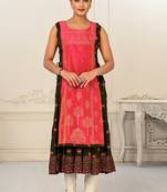 Designer Looks Green Colour Partywear Kurti With Jacket For Girls