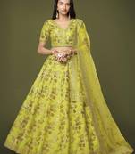 Ethnic Neon Colour Heavy Embroidered Wedding Looks Lehenga Choli