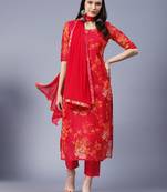 Ethnic Festive Orange Colour Beautiful Print Girlish Dress