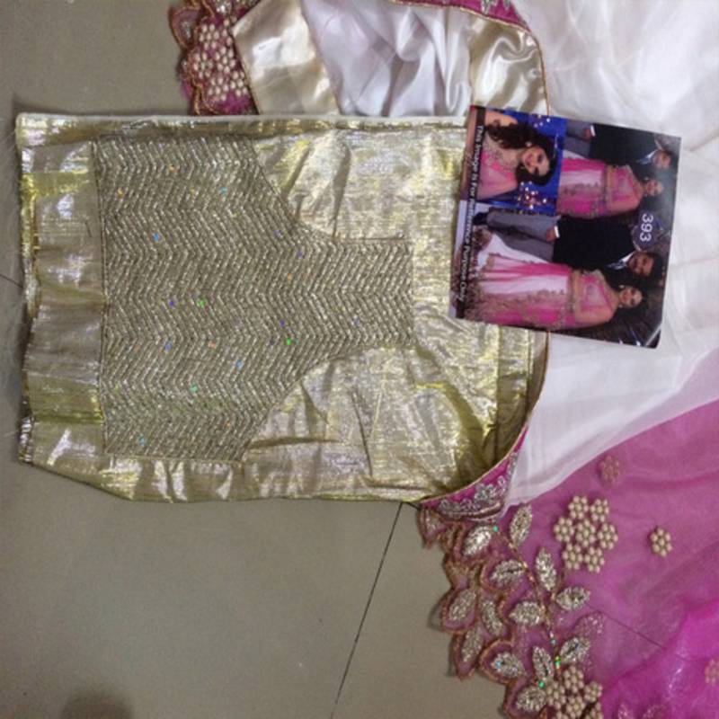 Madhuri Dixit White Georgette Bollywood Lehenga Choli.